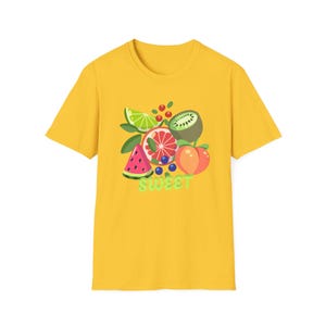 Fruity Vibes Unisex T-Shirt, Summer Tee, Sweet Fruit Graphic Tee, Casual Wear, Gift for Fruit Lovers, Cute Summer Shirt