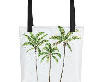 Beach Tote Bag, Tropical Tote bag, Tropical Beach Bag, Palm Tree Art, Palm Beach, Beach Tote, Beach Bag, Shopping Bag, Grocery Bags