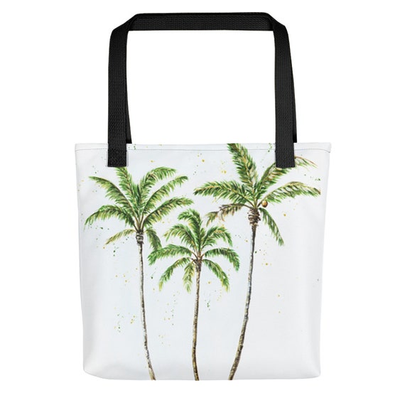 palm tree tote bag