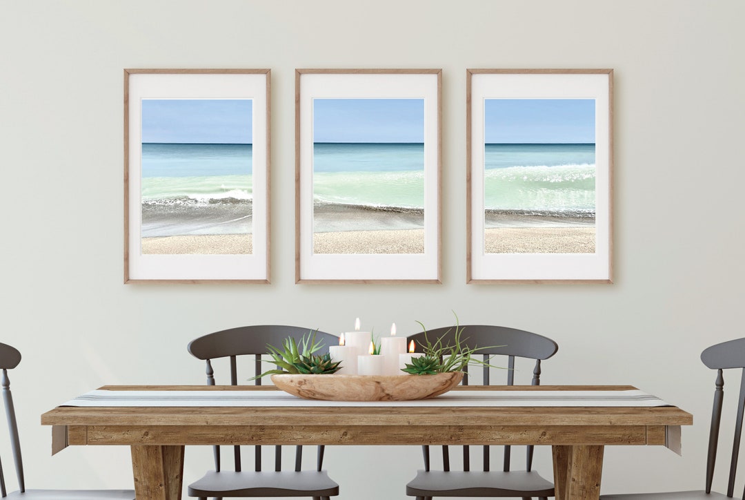 Beach Wall Art Printable Download, Set of 3 Prints, Coastal Decor, Boho ...
