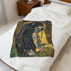 Das wandelnde Schloss Der Kuss Velveteen Plüsch-Decke | Studio Ghibli inspiriertes gemütliches Geschenk 30" × 40"