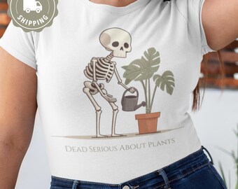 Funny Skeleton Plant Shirt, Plant Lover Gift, Monstera Tee, Plant Mom, Garden Nature Gift, Plant Gift