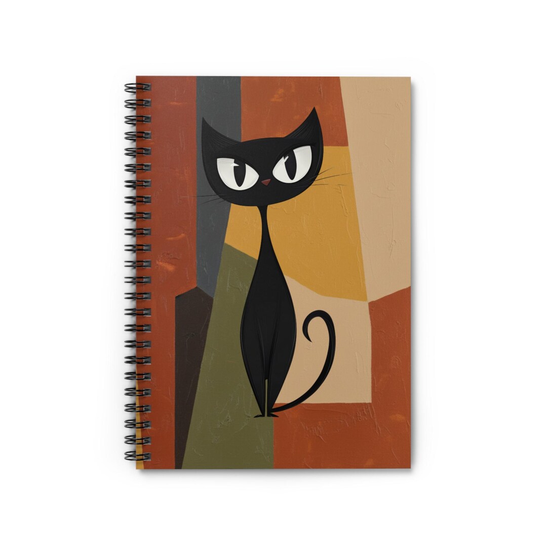 Ssr Journal Notebook Cat Art Spiral Notebook, Ruled Journal | Cute Cat Illustration - Etsy