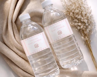 Bearbeitbare Perlen-Wasserflaschenetikett, bedruckbare kleine Perle-Babypartydekor, l56k