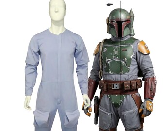 Disfraz de cosplay del traje de vuelo de Boba Fett - Mono mandaloriano de Star Wars inspirado en el libro de Boba Fett para Comic Con y Halloween.