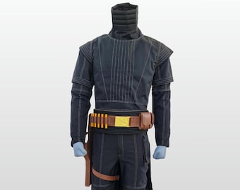 Disfraz de cosplay mandaloriano de Boba Fett - Traje de vuelo de Star Wars con cinturón - Traje completo de cazarrecompensas inspirado en el libro de Boba Fett