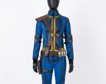 Lucy MacLean Fallout Vault Suit Costume - Custom Vault Number Inspired Outfit for Comic Con | Post-Apocalyptic Cosplay with Belt