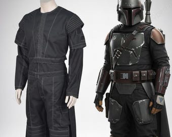 Disfraz de Boba Fett para cosplay - Traje de vuelo mandaloriano de Star Wars - Disfraz de cazarrecompensas de 4 piezas