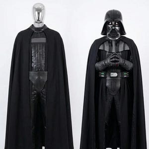 Darth Vader Cosplay Costume - Star Wars Sith Lord Flight Suit with Cloak & Robe For Comic Con and Halloween