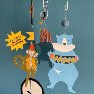 CIRCUS 06 _ Unique Hand-Painted Mobile, Hanging Art for Creative Spaces