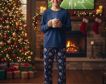 Pantalón de pijama juvenil de los Dodgers de Los Ángeles - Pantalón de estar por casa para niños - Pijama deportivo unisex - Regalo para fans de Los Ángeles