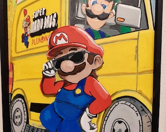 Super Mario & Luigi 3D Wooden Picture