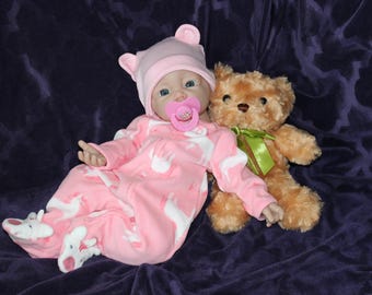 17" Full Silicone Reborn Baby Doll: Lifelike Newborn Takes Full Size Pacifier
