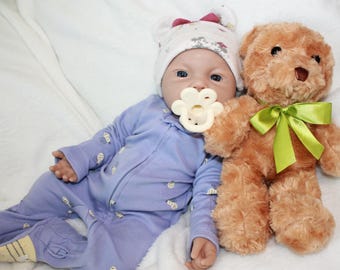 Realistic Full Platinum Silicone Reborn Baby Doll - 17 inch, Anatomically Correct
