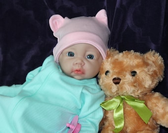 17" Full Silicone Reborn Baby Doll: Lifelike Newborn Takes Full Size Pacifier