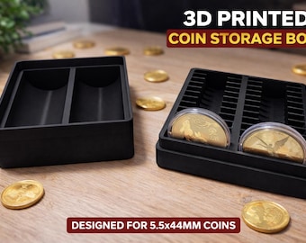 Münz Aufbewahrung 44mm – 3D Druck Coin Storage Box für Münzkapseln – Perfekt für Gold und Silber Sammler – Ordnung & Schutz