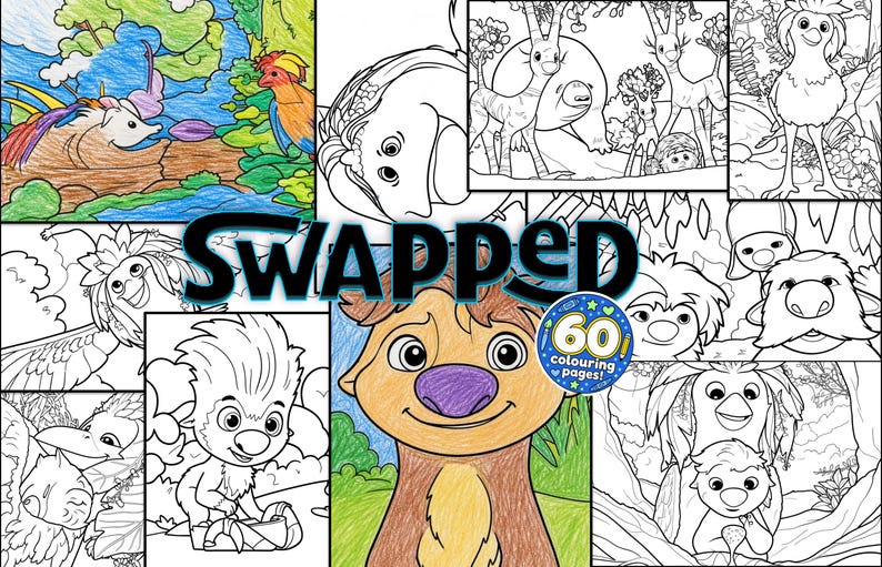 Swapped Movie Coloring Book, 60 Pages, Kids Activities, PDF (digital