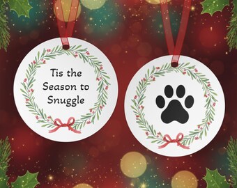 Paw Print Christmas Ornament | Dog Lover Holiday Decor