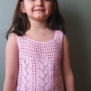 A pink butterfly-summer hand knitting top for girls image 2