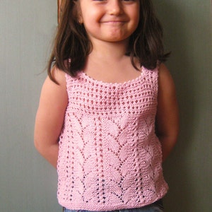 A pink butterfly-summer hand knitting top for girls image 3