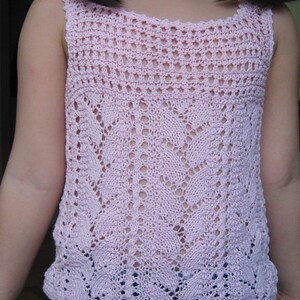 A pink butterfly-summer hand knitting top for girls image 4