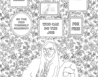Dirty Work, Steely Dan Digital Coloring Page