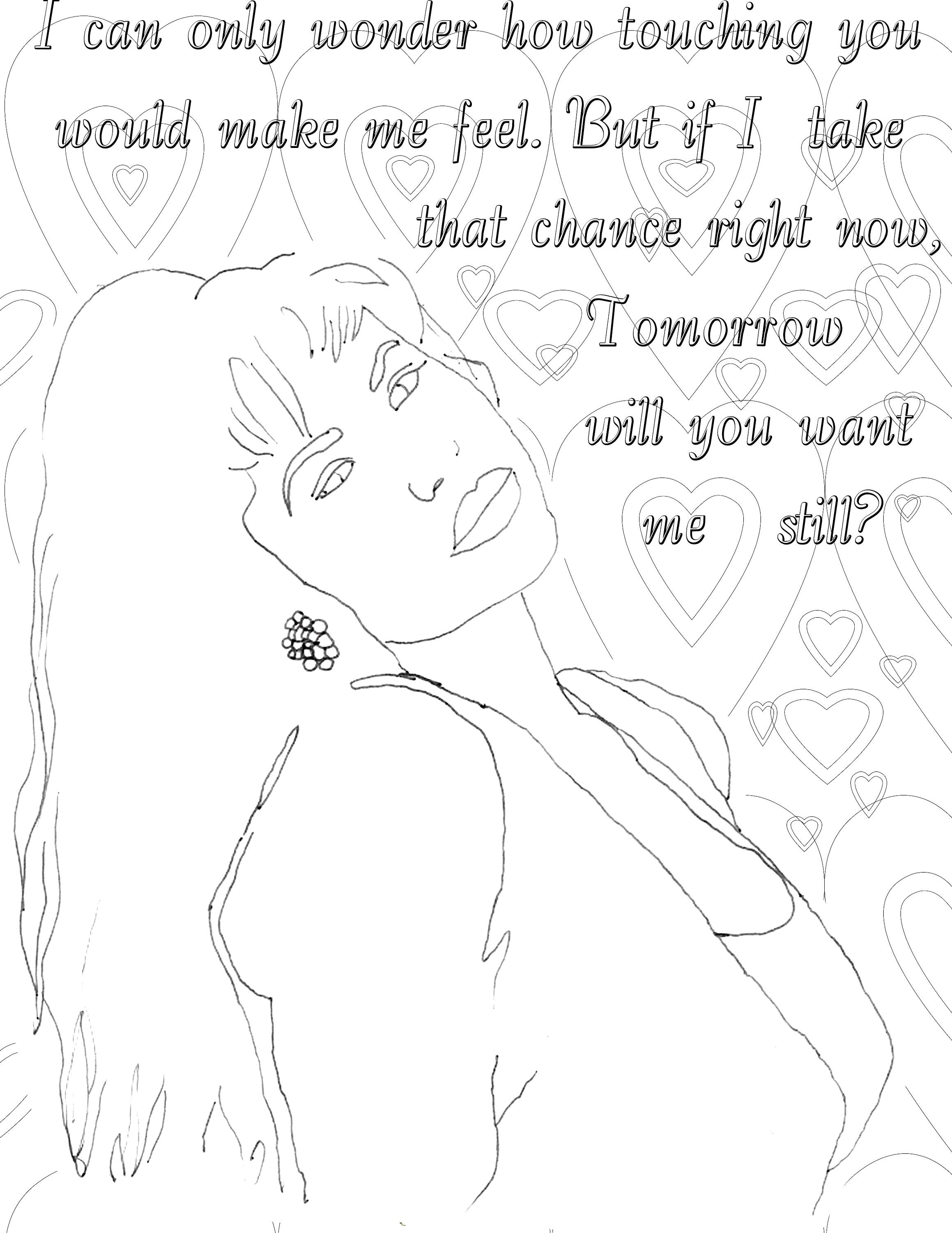 Selena i Could Fall in Love Coloring Page - Etsy