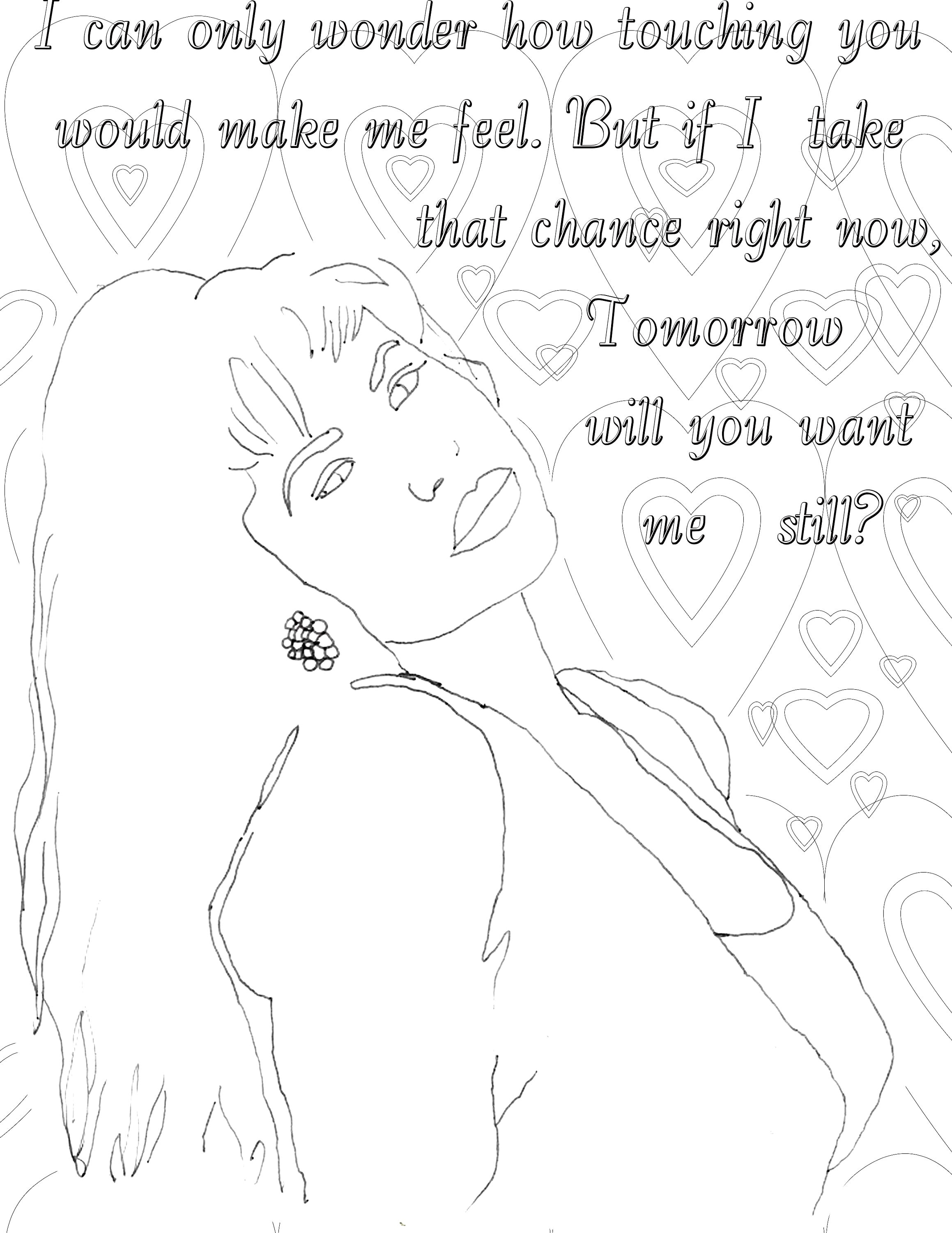 Selena i Could Fall in Love Coloring Page - Etsy