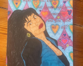 Selena &quot;I Could Fall in Love&quot; Coloring Page