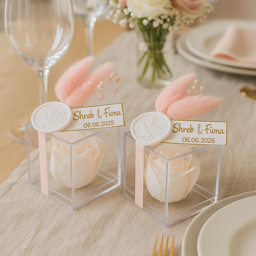 Personalized Rose Candle Favor, Wedding Guest Gift, Bridal Shower Gifts ...