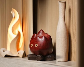 Imanes de llama de palisandro tallados a mano, juego de imanes decorativos de madera para el hogar o como regalo.