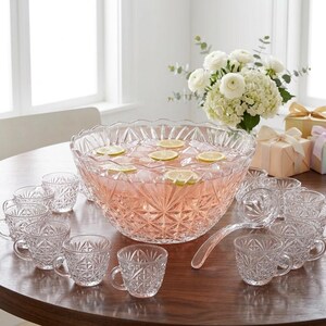 Anchor Hocking Arlington Punch Bowl Set - Etsy