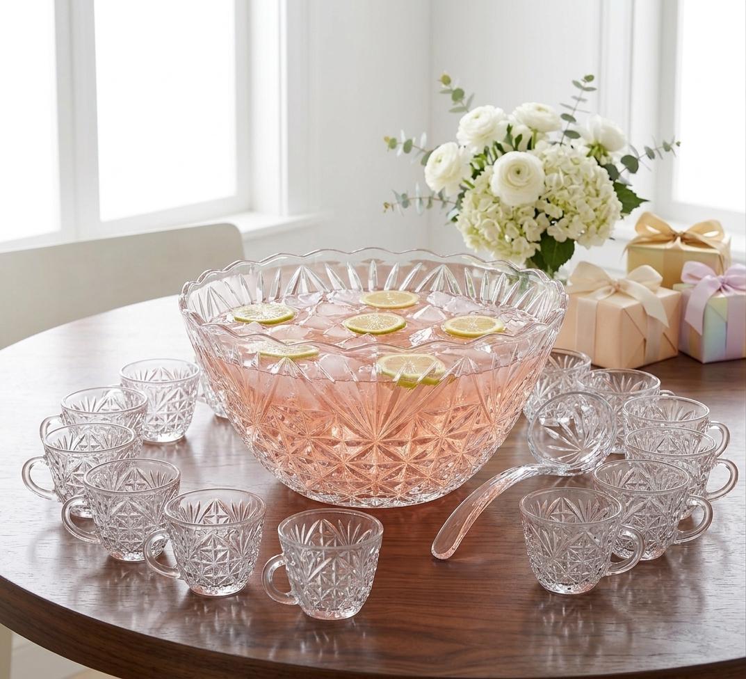 Punch Bowl Set Anchor Hocking Arlington - Etsy
