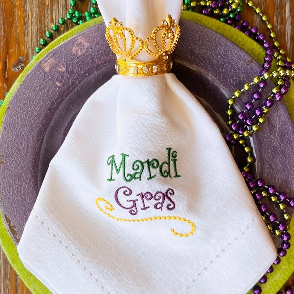 Mardi Gras Napkins Etsy