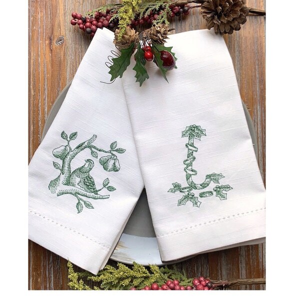 12 Days of Christmas Napkins Etsy