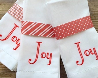 joy christmas embroidered cloth dinner napkins christmas napkins joy napkins christmas joy linens christmas party ideas christmas gift - Christmas Napkins Cloth joy christmas embroidered cloth dinner napkins christmas napkins joy napkins christmas joy linens christmas party ideas christmas gift - Christmas Napkins Cloth