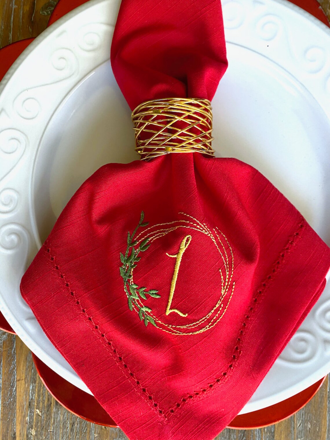 Gold Napkin Rings Set of 6 Wire Gold Napkins Rings Etsy