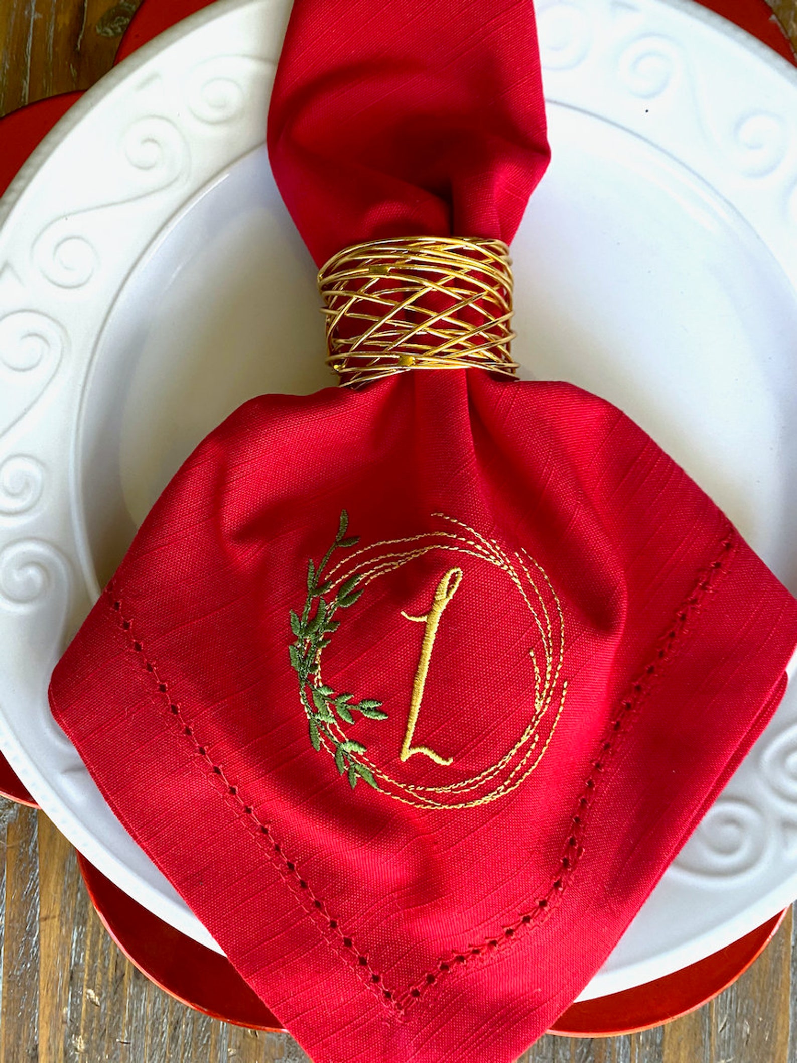 Gold Napkin Rings Set of 6 Wire Gold Napkins Rings Etsy