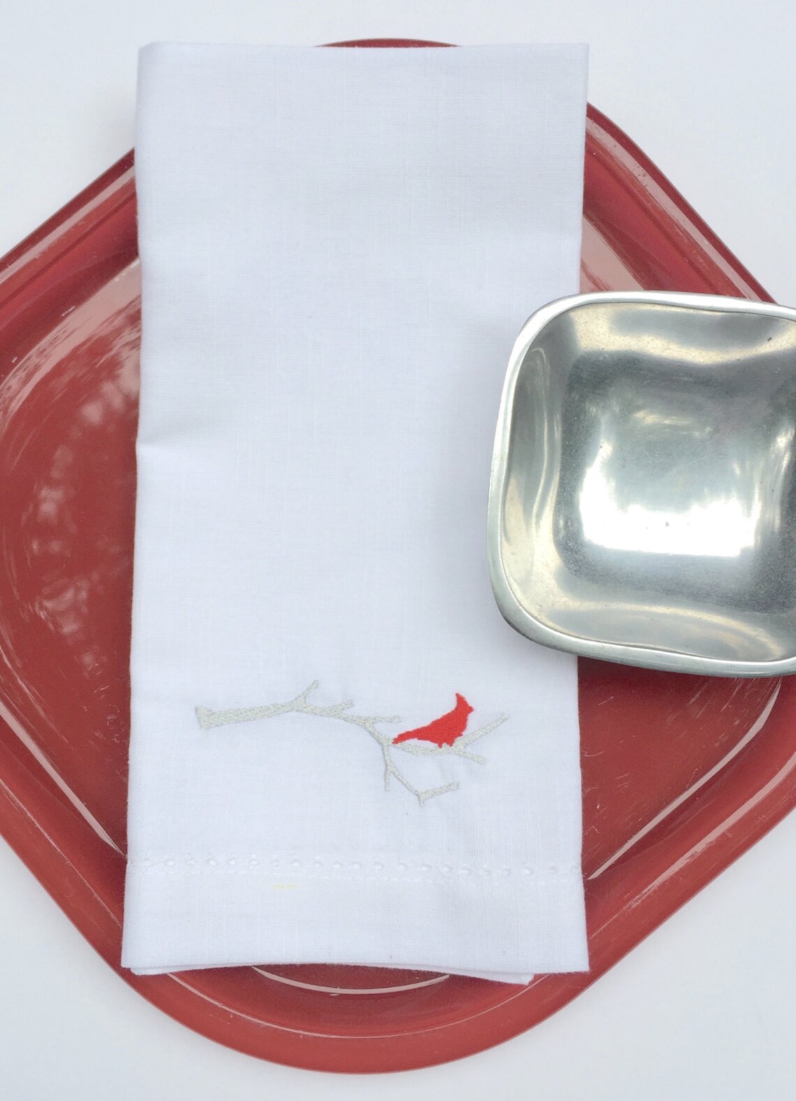 Cardinal Christmas Cloth Napkins set of 4 Christmas napkins Etsy