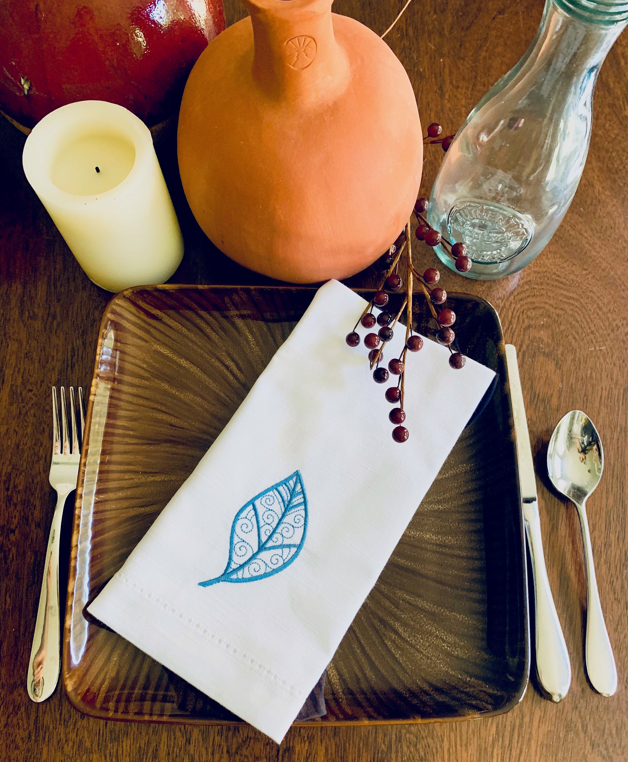 Autumn Leaves Cloth Dinner Napkins thanksgiving napkins Etsy