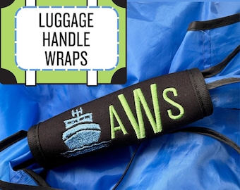 Cruise Name Luggage Handle Wrap Personalized and Embroidered, Cruise Trip Name Suitcase Tag