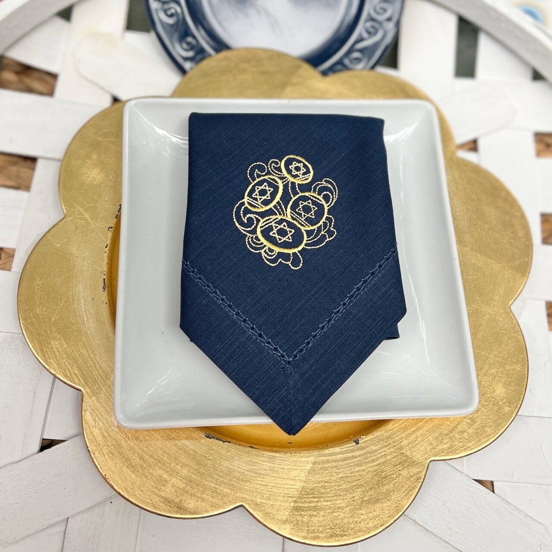 Hanukkah Gelt Cloth Napkins, Set of 4, Hanukkah Napkins, Chanukah