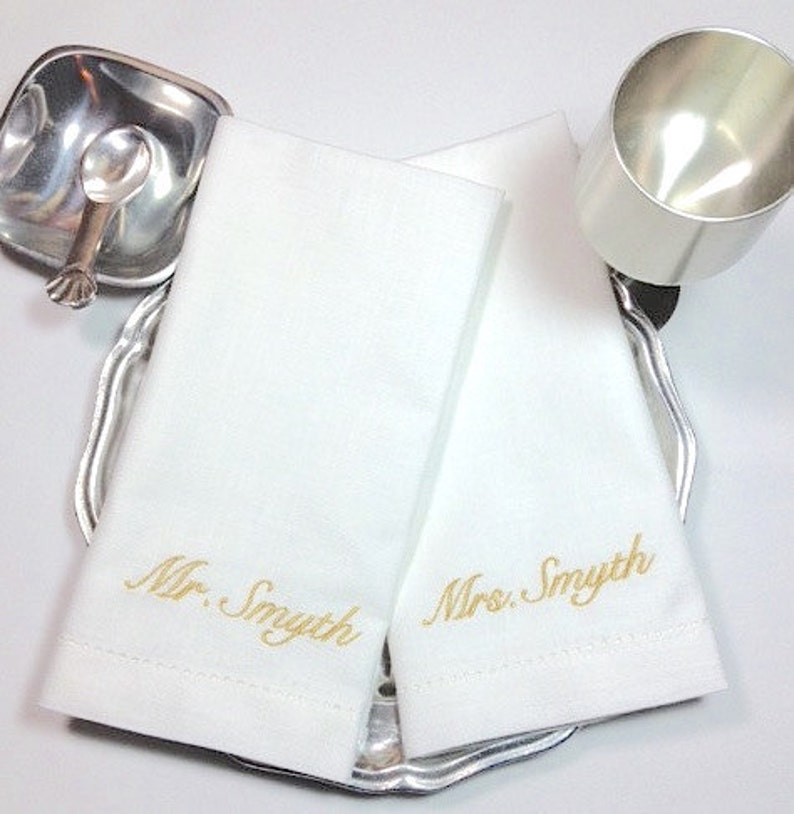 Personalized Bride And Groom Name Napkins Wedding Gift Etsy