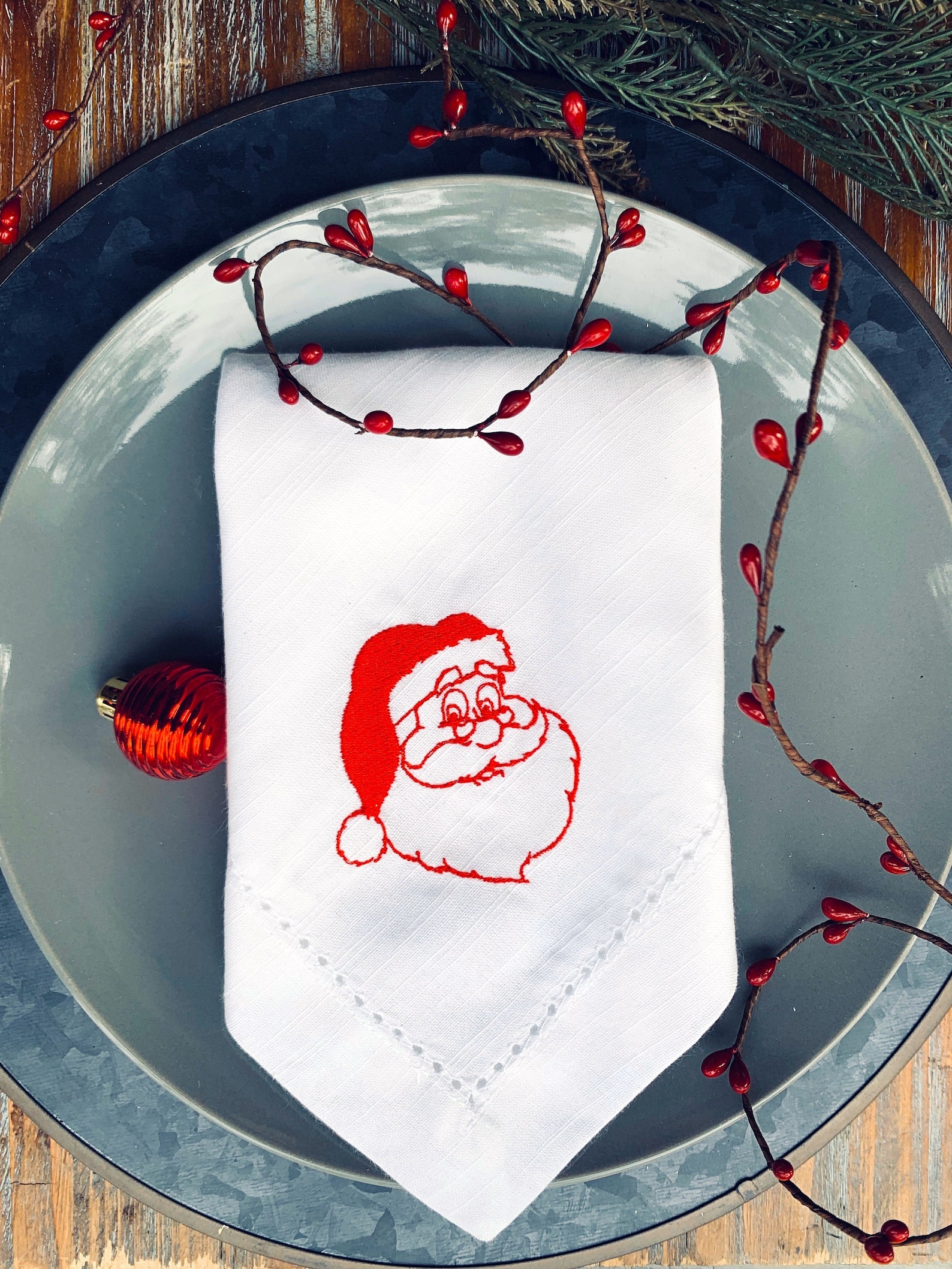 Santa Claus Cloth Napkins santa napkins Christmas napkins Etsy