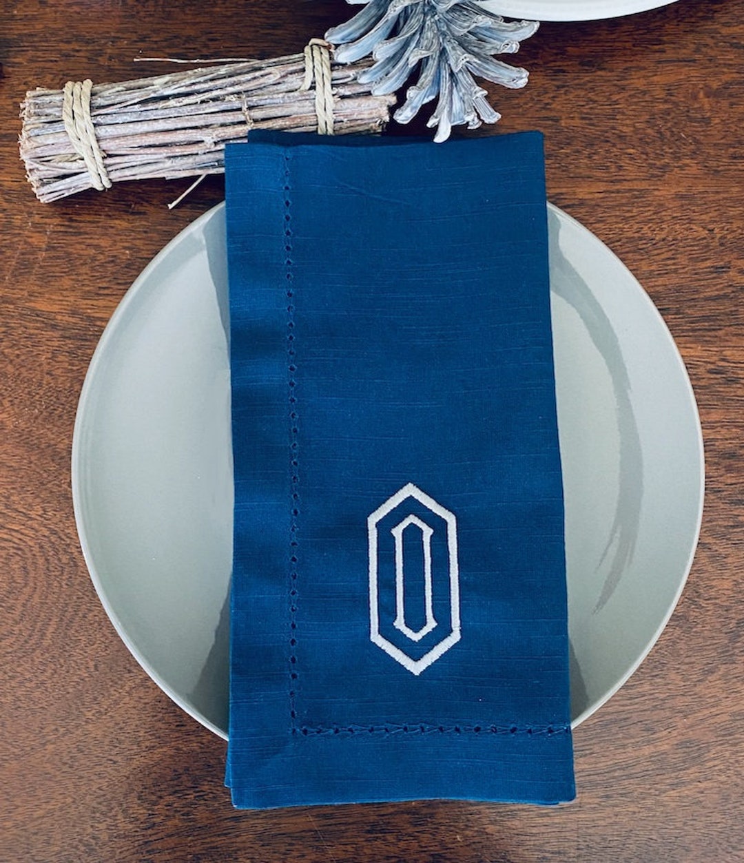 Monogrammed Embroidered Cloth Napkins Set of 4 Claire Etsy