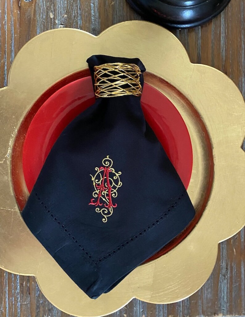 Gold Napkin Rings Set of 6 Wire Gold Napkins Rings Etsy