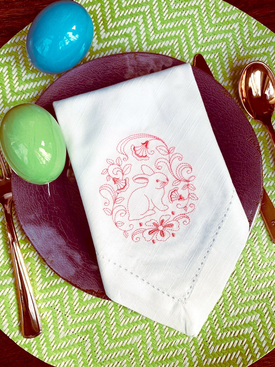 Easter Bunny Cloth Napkins /set of 4/ Easter Napkins Cloth Etsy