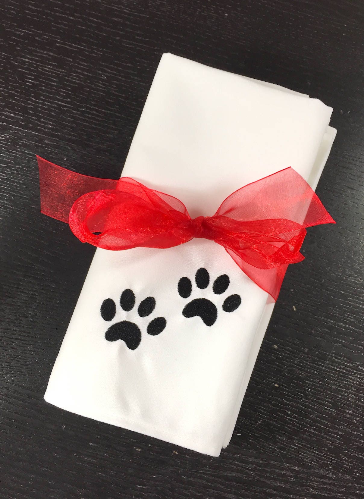 Dog Paws Cloth Napkins set of 4 paw print napkins dog Etsy