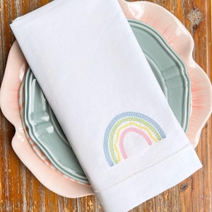 Colorful Rainbow Cloth Napkins, Set of 4