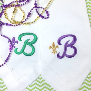 monogrammed mardi gras napkins